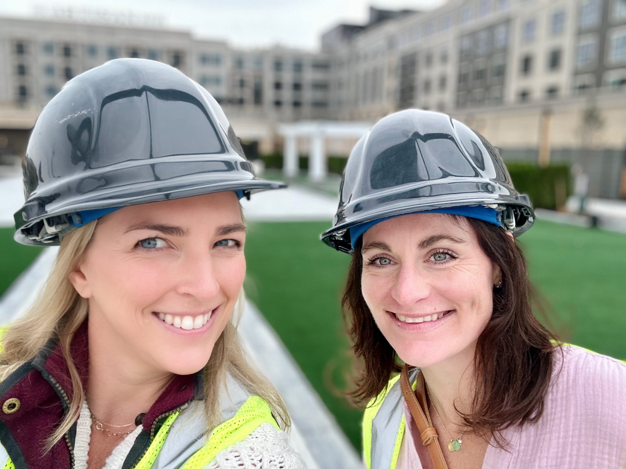 Jennifer and Elizabeth on site